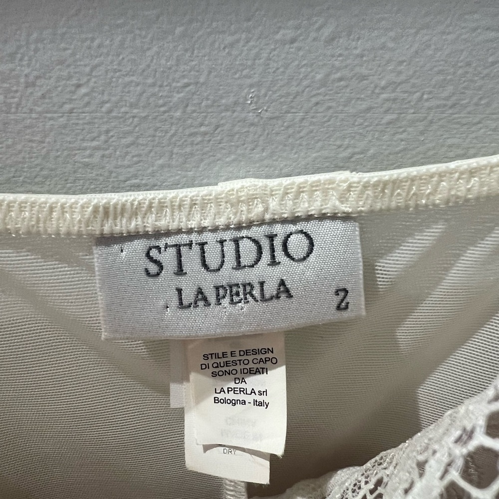 La Perla Studio Lace Slip Dress | Ivory Mesh Lace Chemise | Lingerie | Size S - Picture 4 of 6